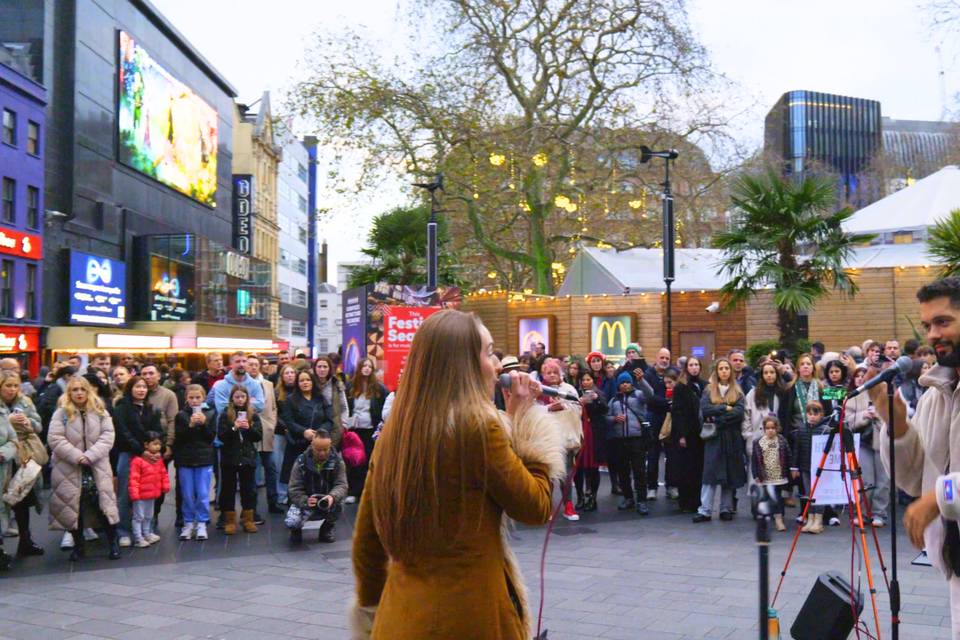 Busking performance