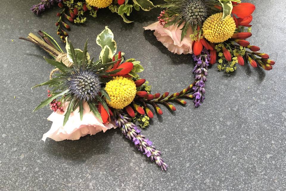 Grouped buttonholes