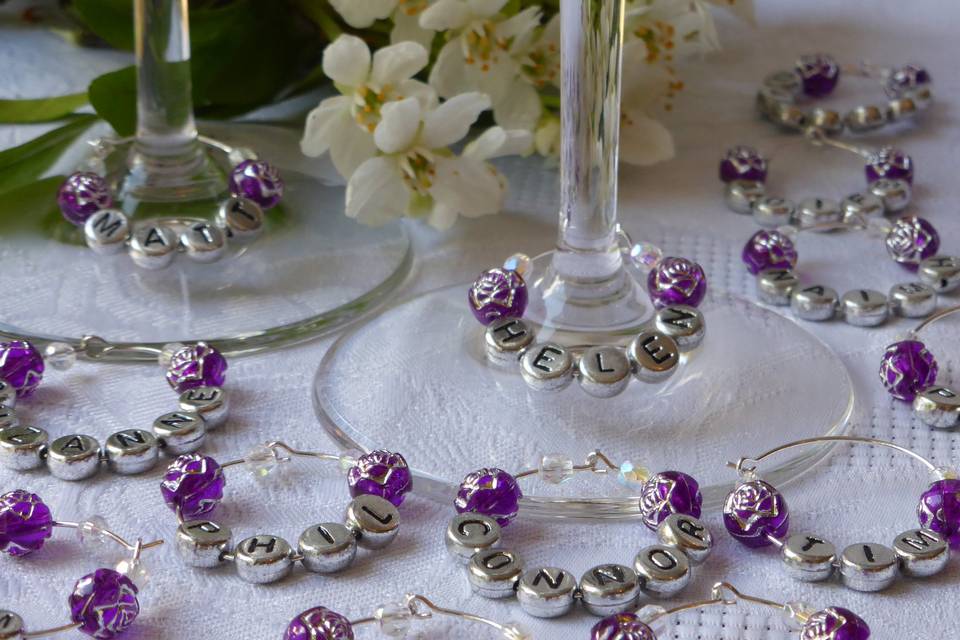 Wine Glass Charms By Mrs Nicsy