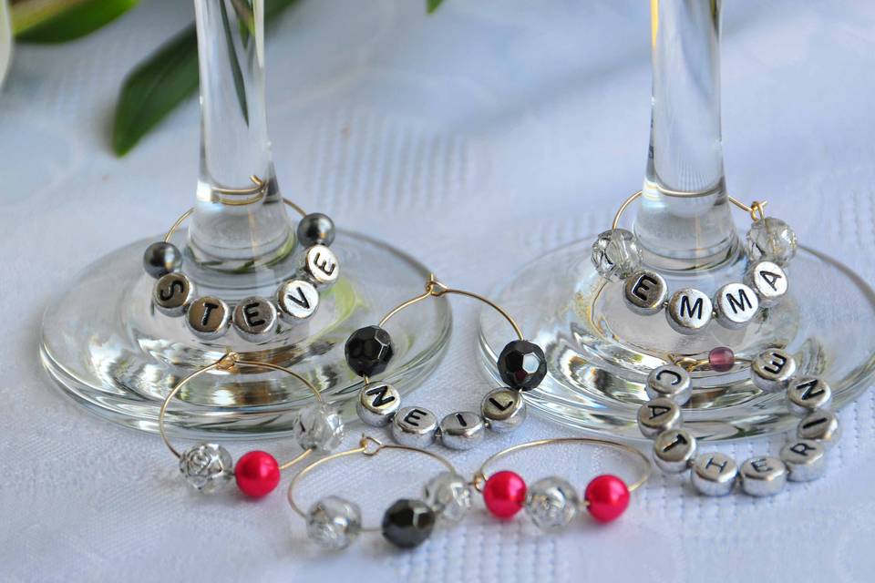 Wine Glass Charms By Mrs Nicsy