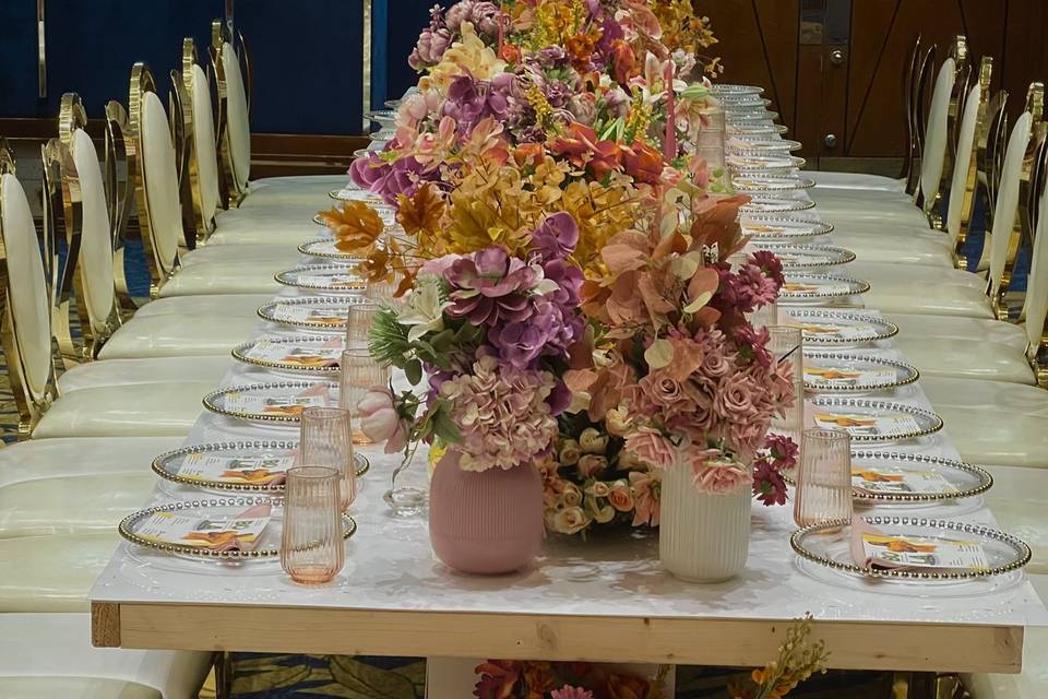 Colourful table