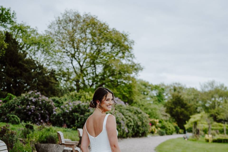 Garden Walk with Bouquet