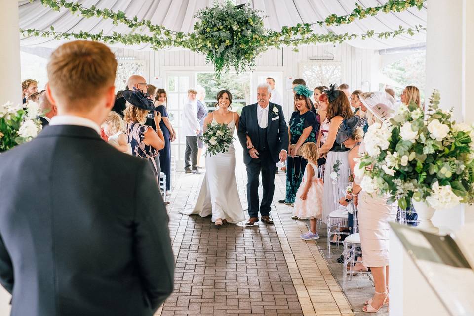 The bride and her father