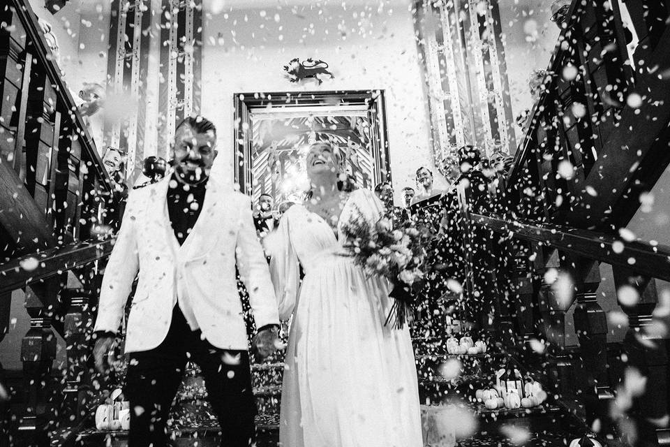 Confetti at Layer Marney Tower