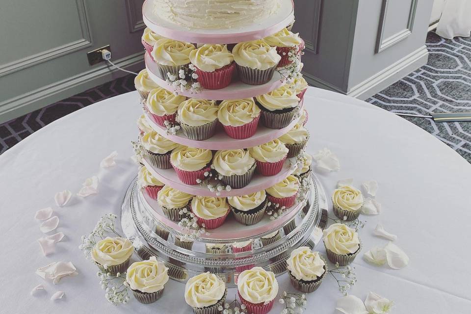 Rustic Cupcake Tower