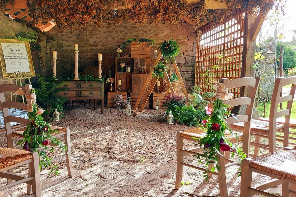 Outdoor wedding ceremony