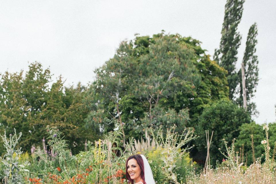 Beautiful festival vibe bride