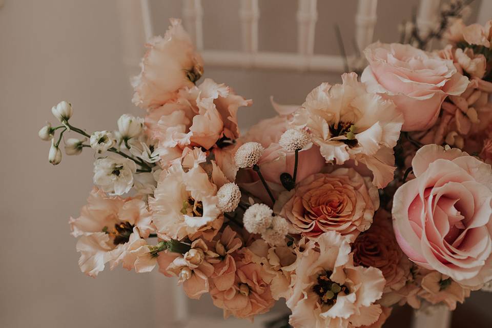 Peach & Blush Wedding Bouquet
