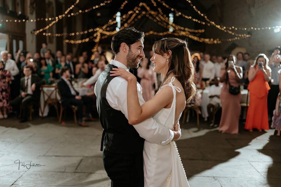 Bride and Groom Dancing