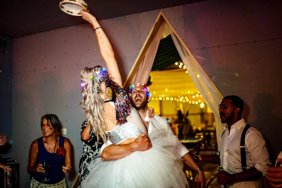 Fire Pit Camp Wedding