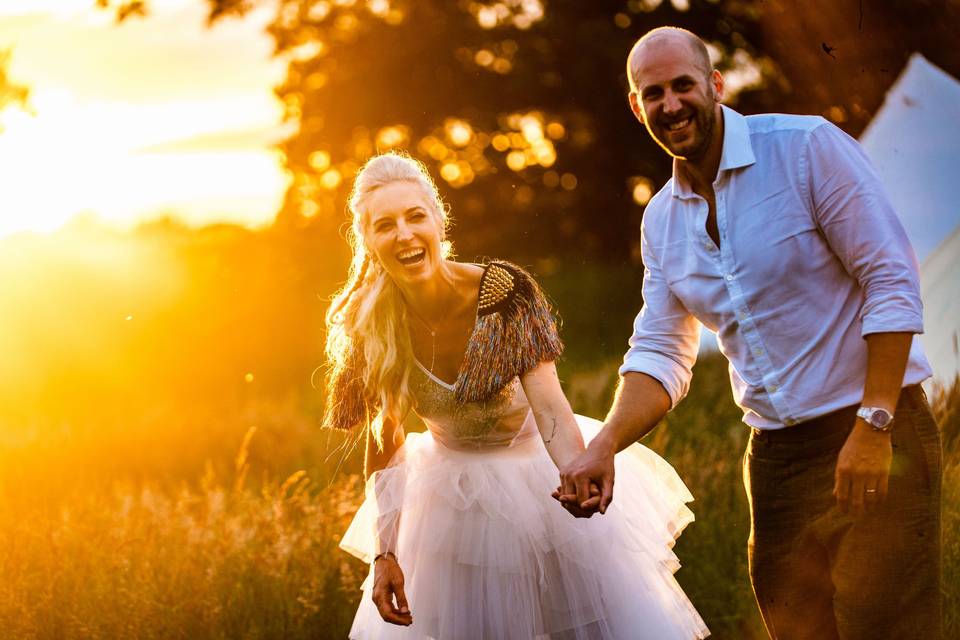 Fire Pit Camp Wedding