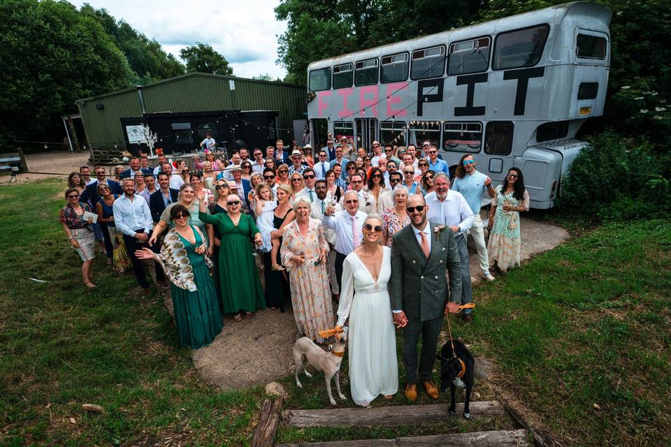 Fire Pit Camp Wedding