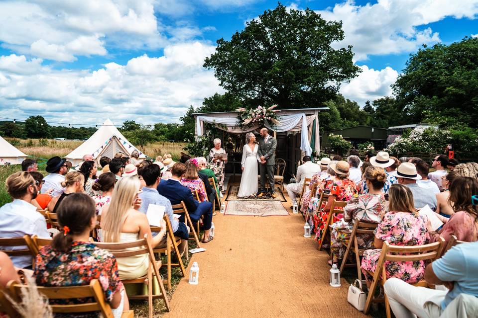 Fire Pit Camp Wedding