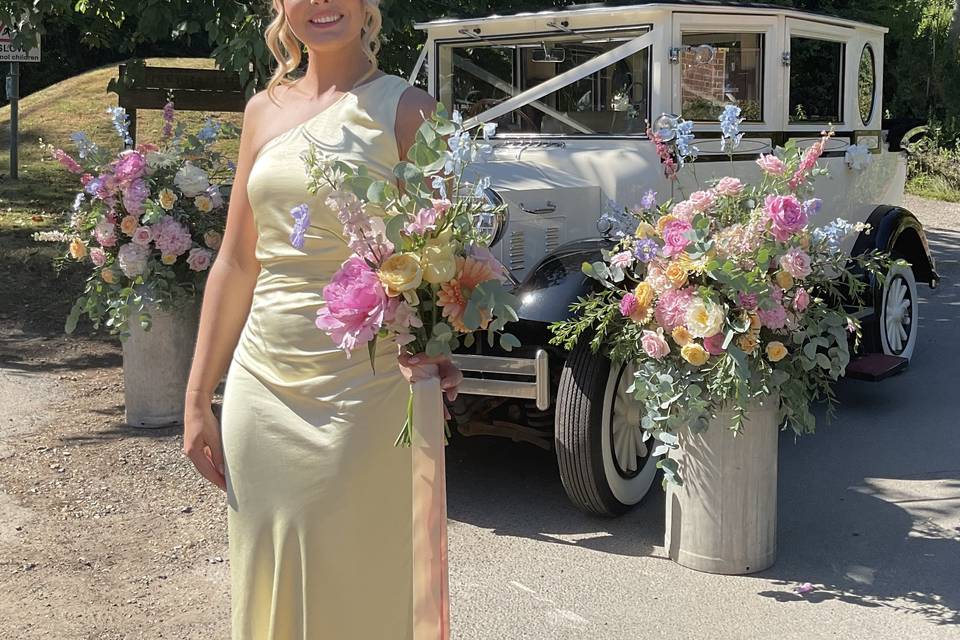Romantic milk churns