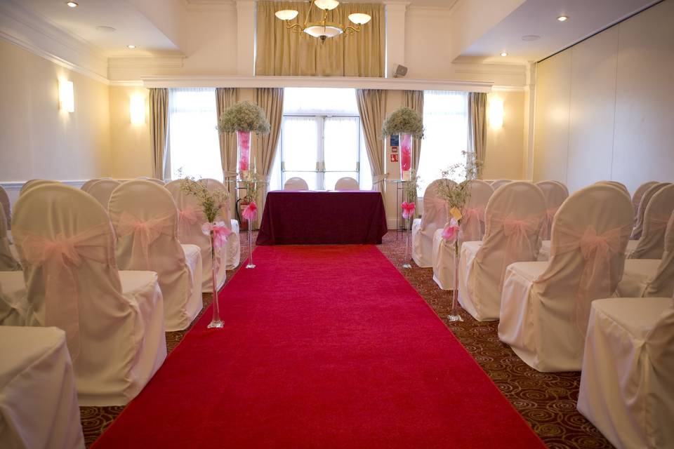 Civil ceremony setup