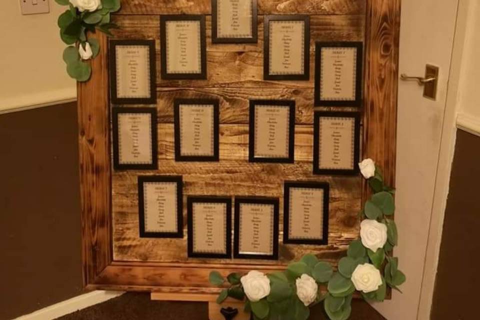 Rustic table plan