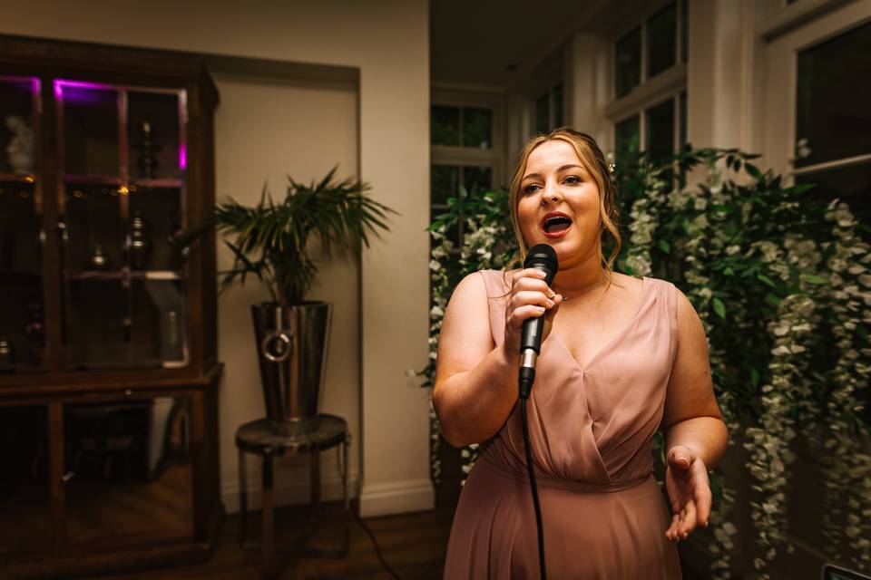 Singing at the wedding