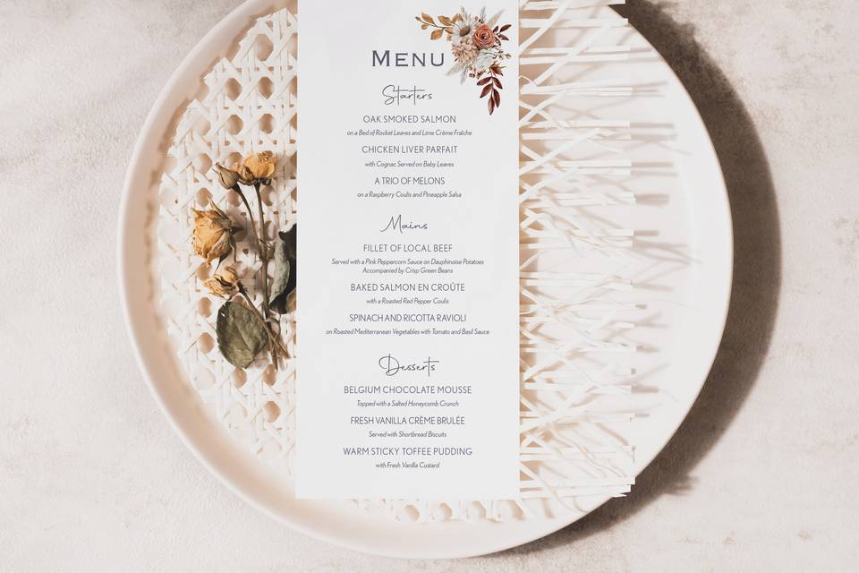 Autumnal Menu