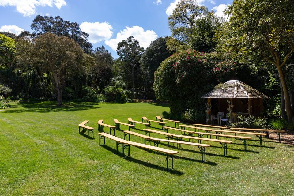 Ceremony in the WeddingGazebo