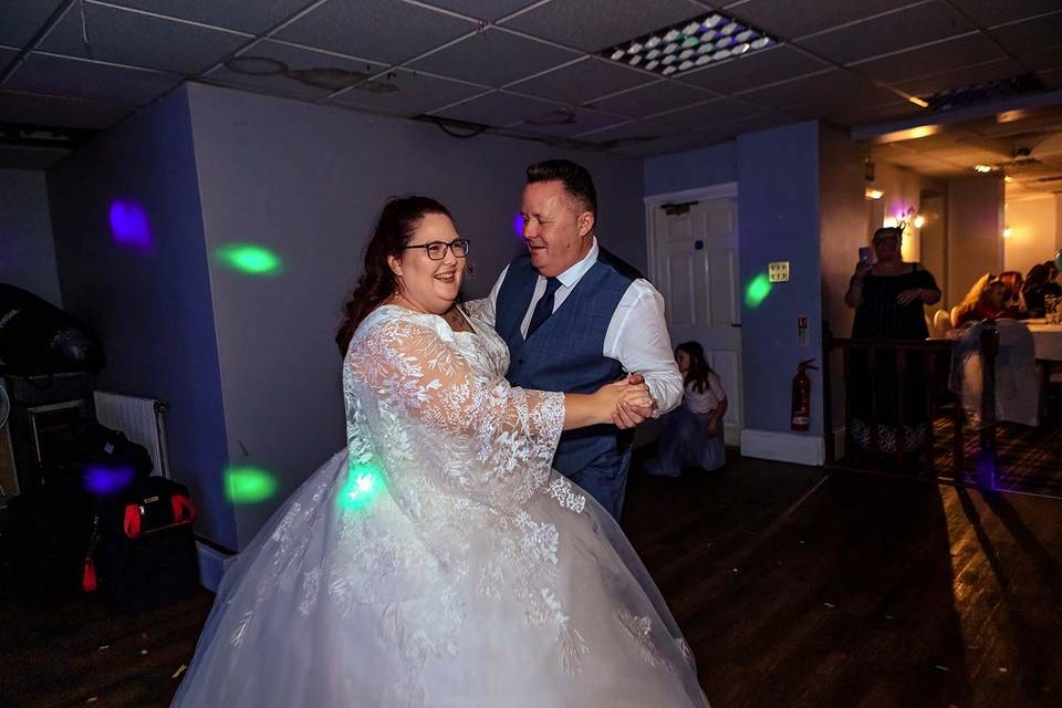 Bride and father first dance