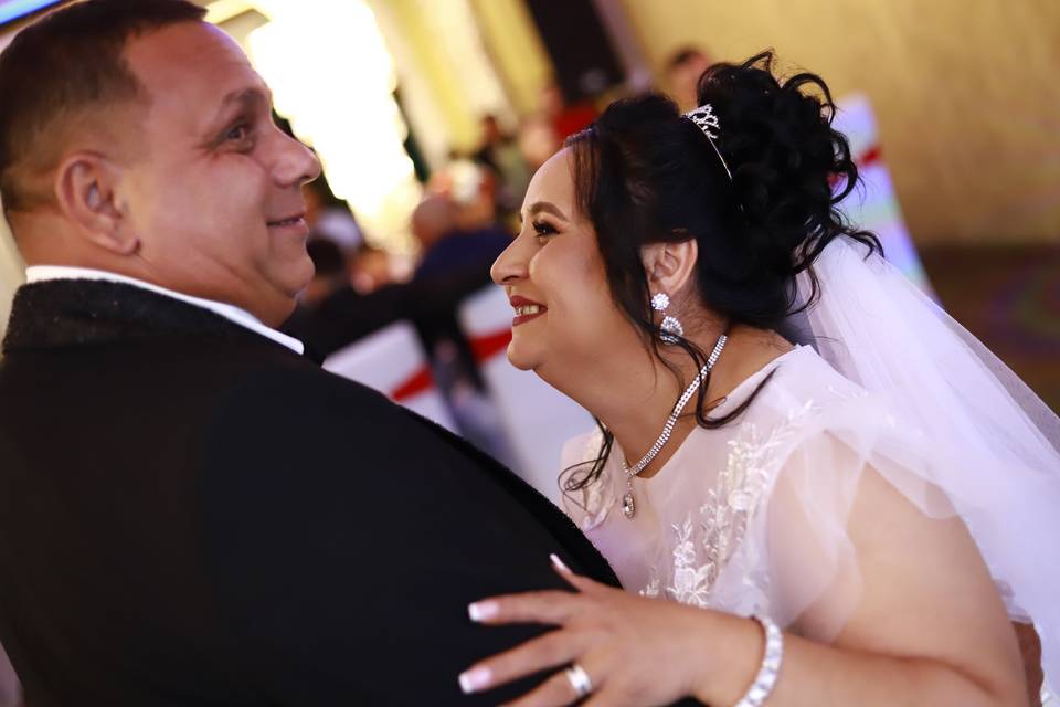 Bride and groom first dance