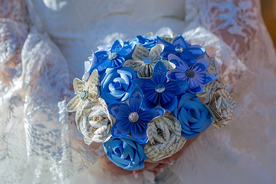 Wedding blue bouquet