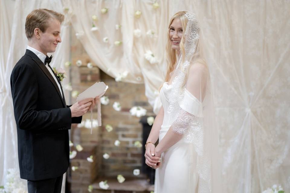 Draped backdrop