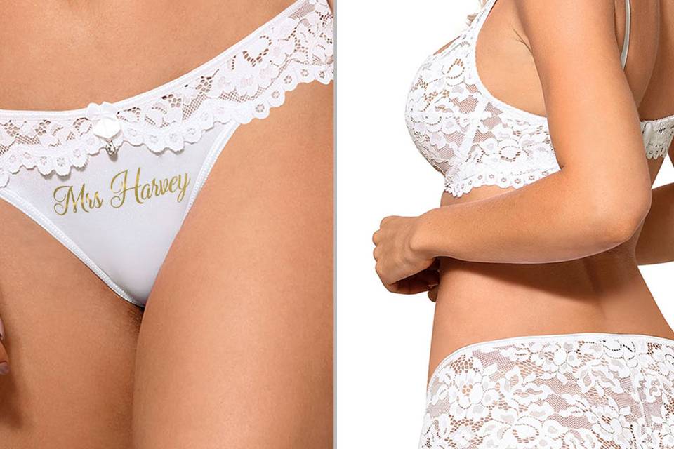 Customised wedding lingerie