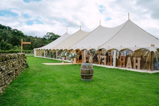 12x30m with light up letters