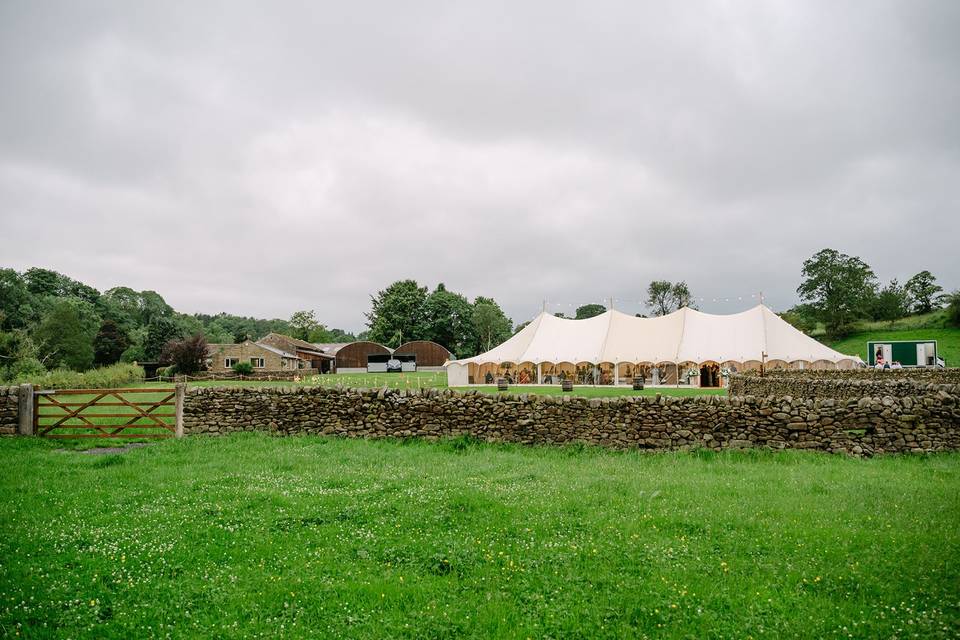 12x30m Marquee in farm setting