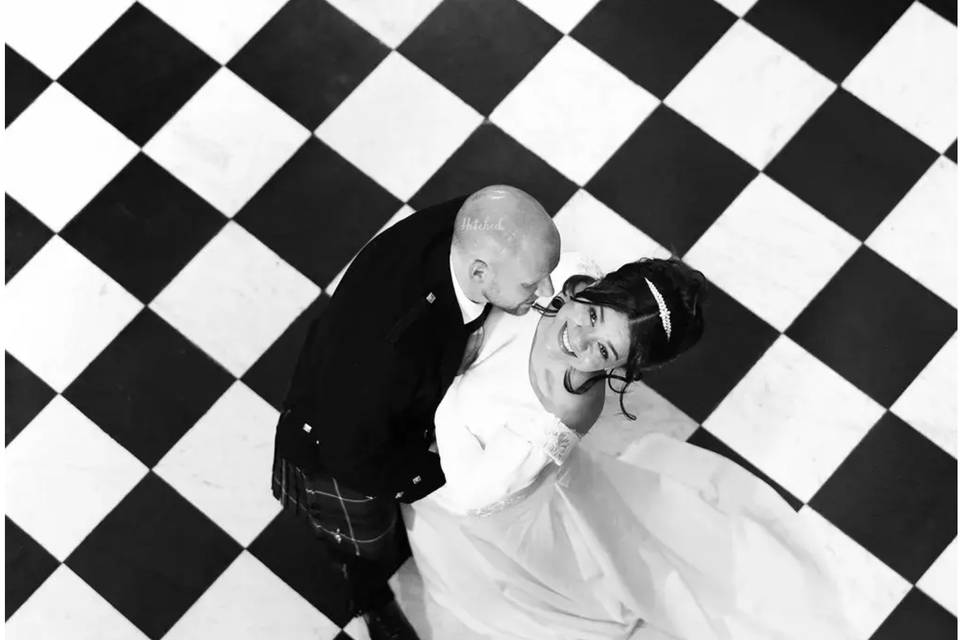 Checkered floor