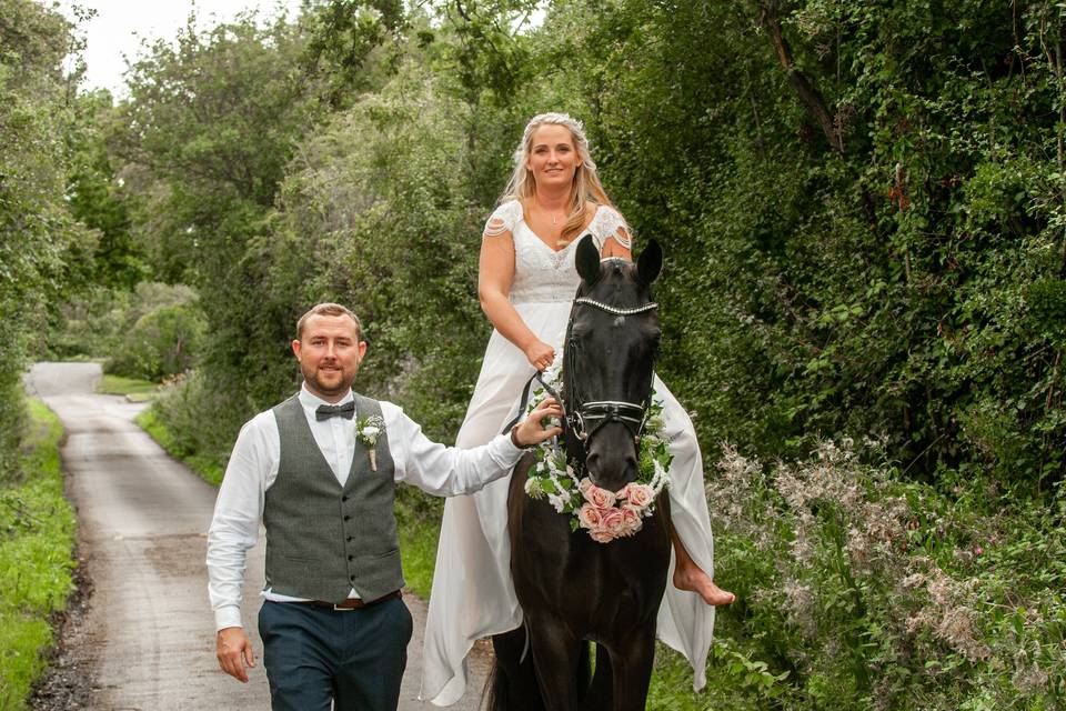 Your horse at your wedding