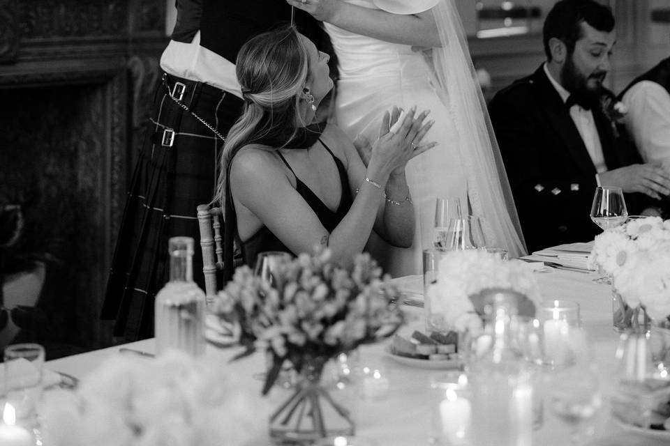 Bride and Dad during speeches