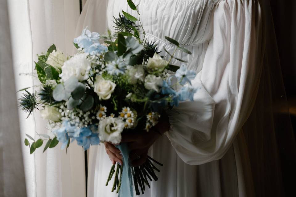 Bride in Virgin Hotel Window