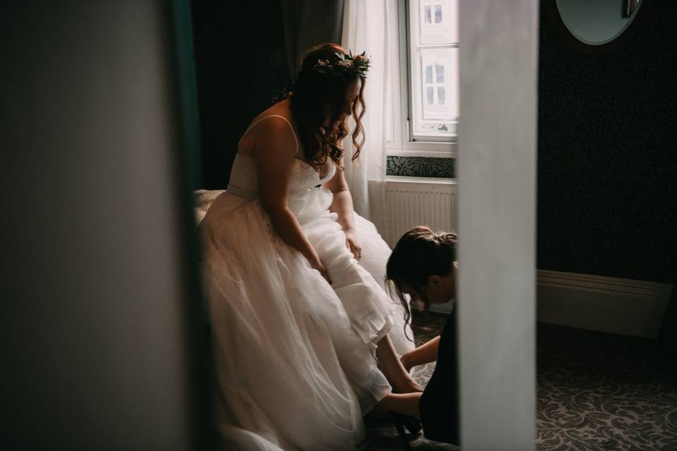 Bride prep Rose and Rainbow