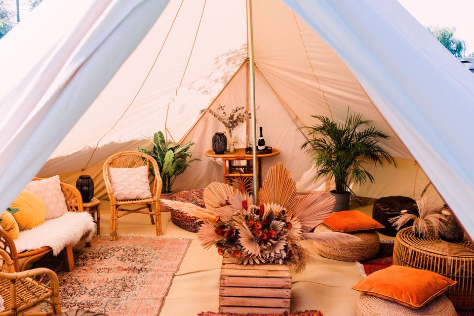 Bell tent lounge