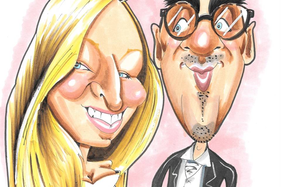 Couple as a caricature
