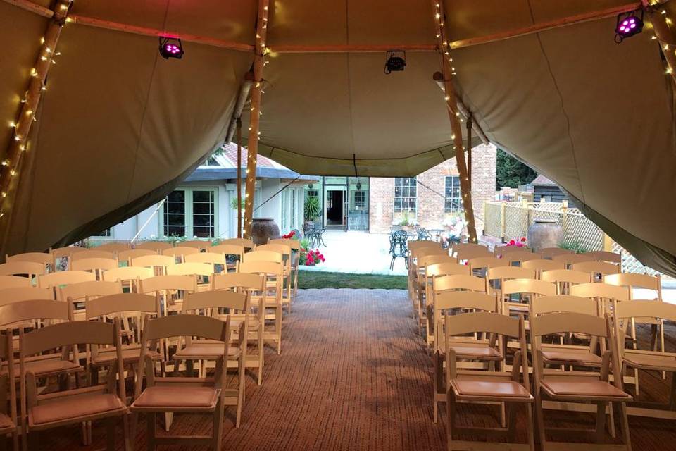 Tipi for ceremony