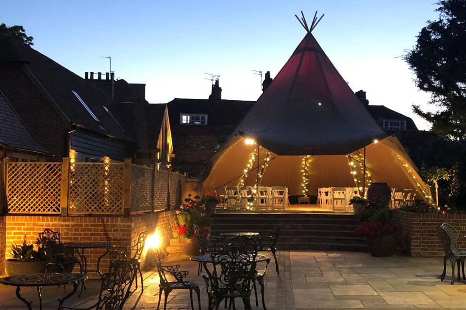 Tipi for ceremony