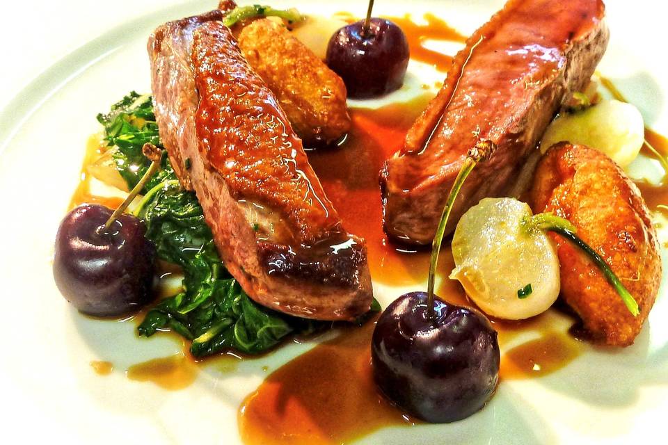 Duck & Cherries