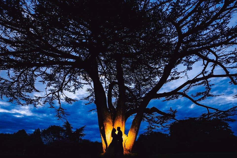 Silhouettes at night - J S Coates Wedding Photography