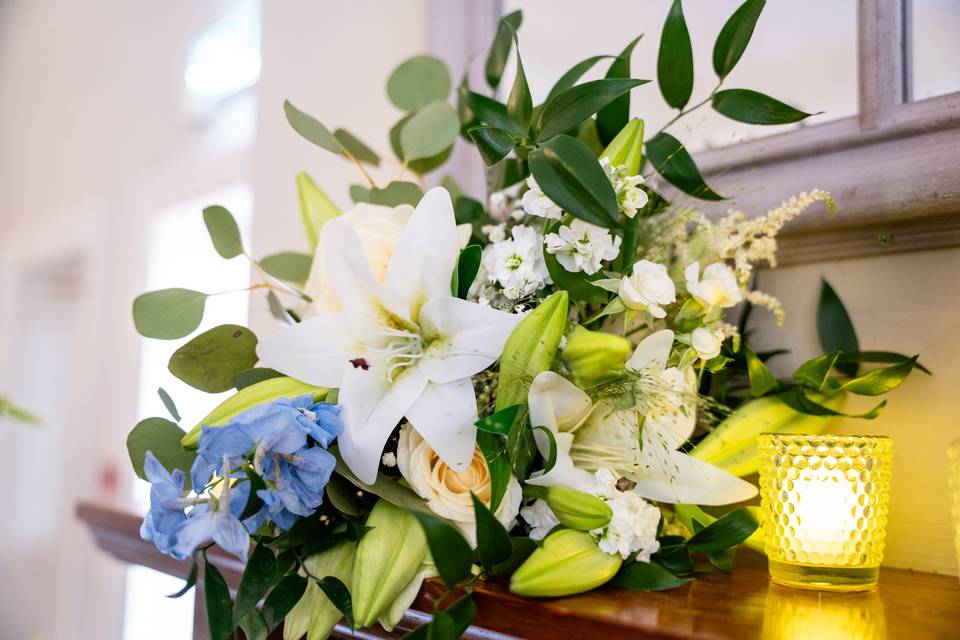 Close up of floral decor