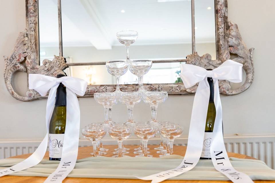 Elegant chair detail by mirror