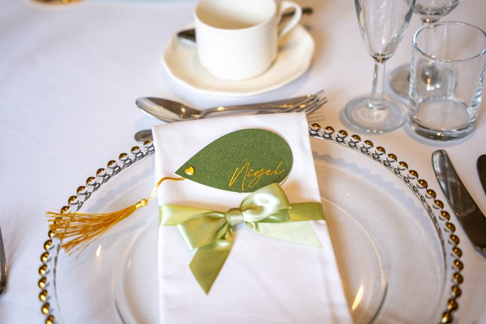 Gold rimmed plate