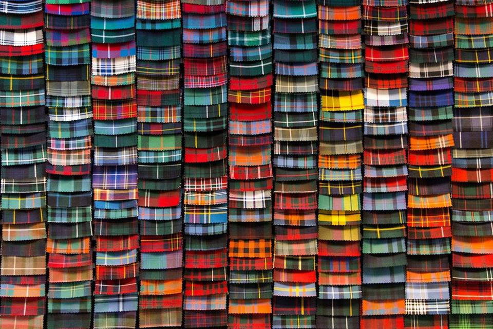A wide range of tartans