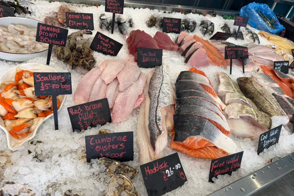 Fresh fish in store