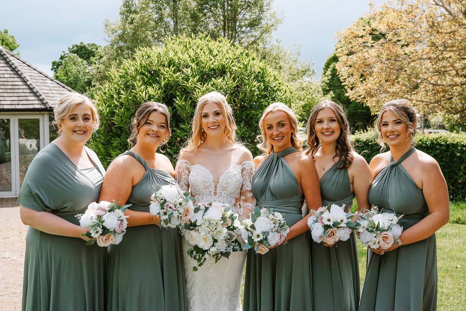 Sage green and creams