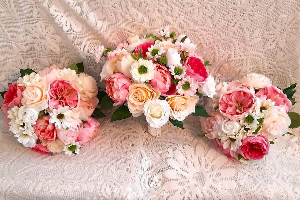 Peony and Rose bouquets