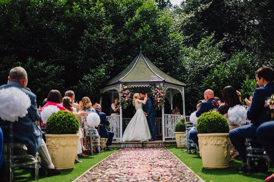 Ceremony in the gardens