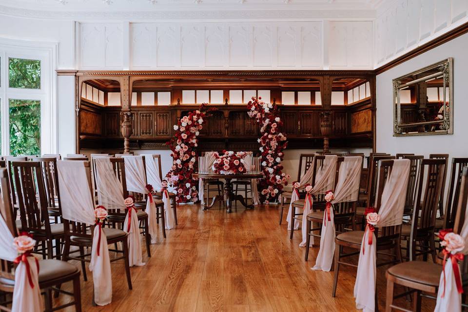 Intimate ceremony space